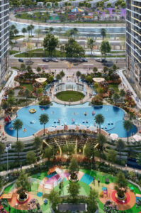 hồ bơi vô cực 3 tầng The Opus One Vinhomes Grand Park
