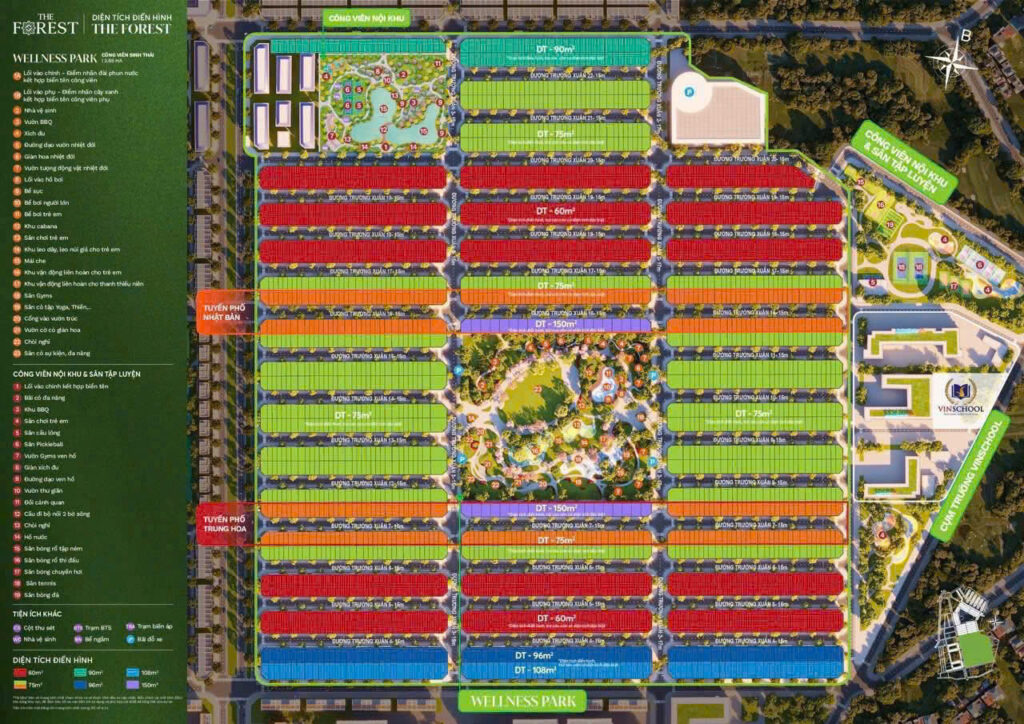 phân khu forest vinhomes green city hậu nghĩa