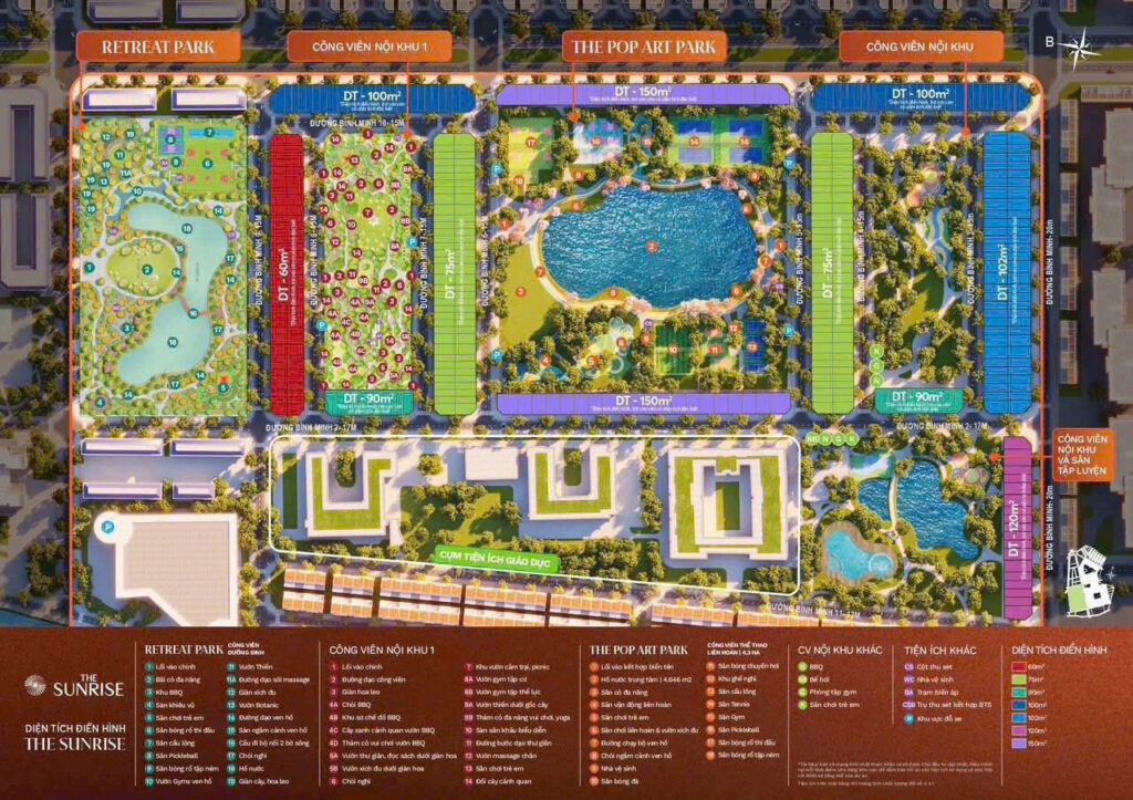 Phân khu sunrise vinhomes green city hậu nghĩa