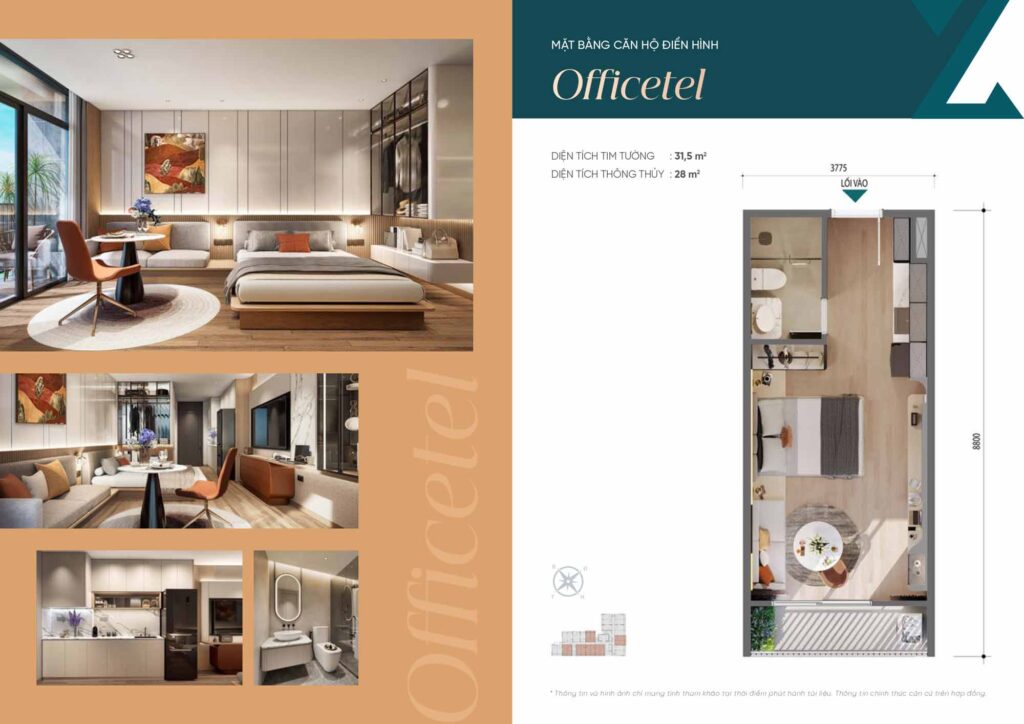 Căn hộ Officetel điển hình tại Sky Zen