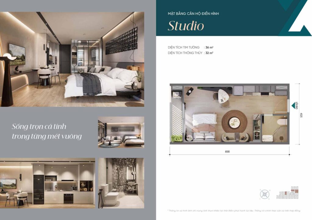 căn studio sky zen